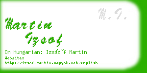 martin izsof business card